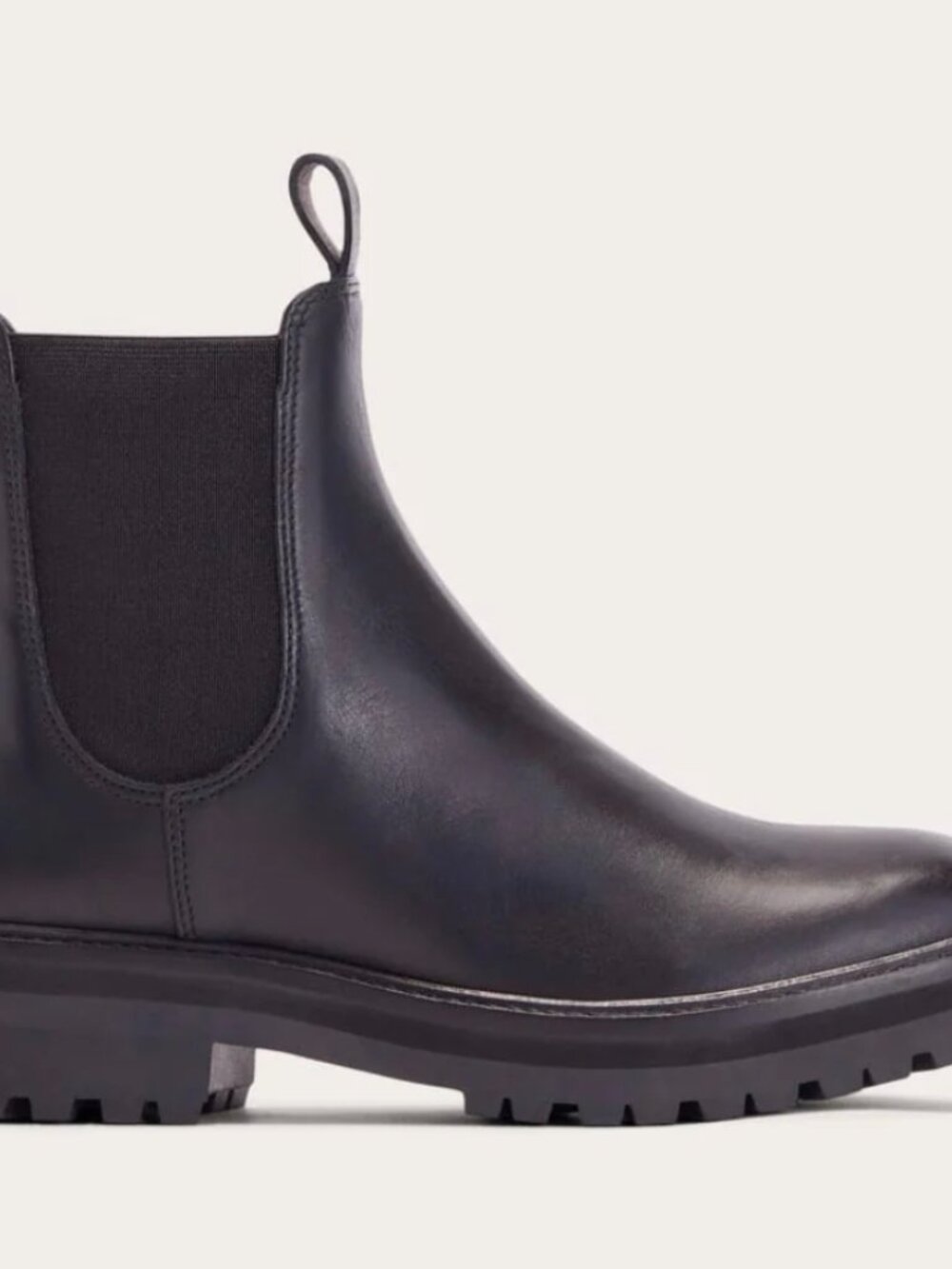 Everlane Black Leather Lug Sole Chelsea Boots Women's Sizes NEW